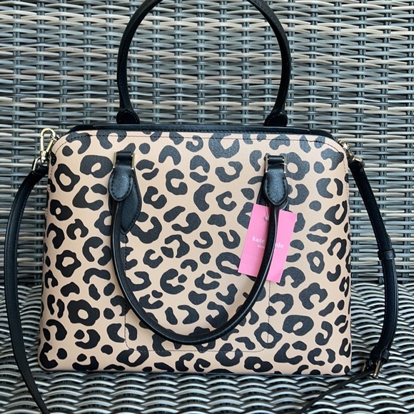 Kate Spade darcy graphic leopard large satchel - Picture 12 of 16